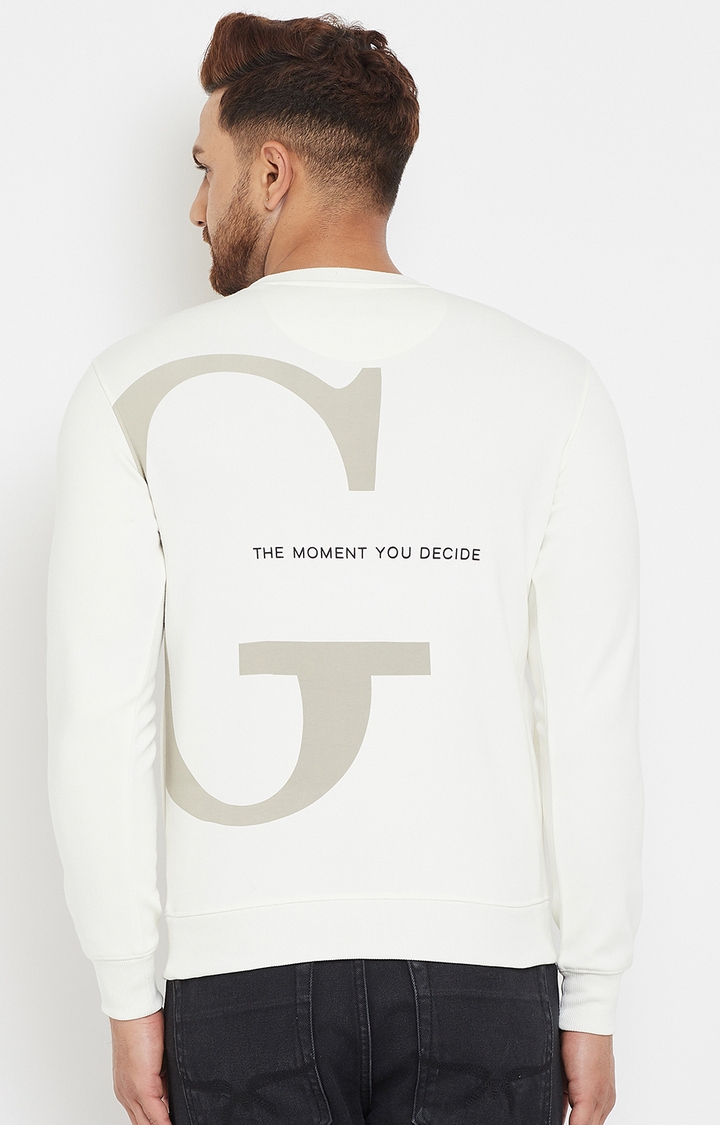 Crimsoune Club | White Printed Sweatshirts 5