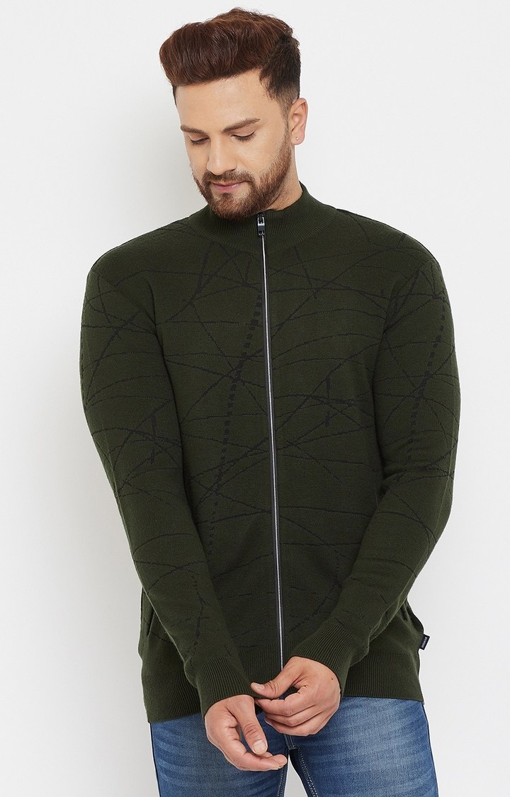 Green Printed Sweaters