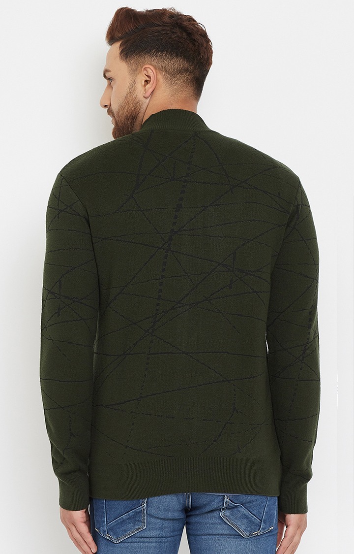 Green Printed Sweaters