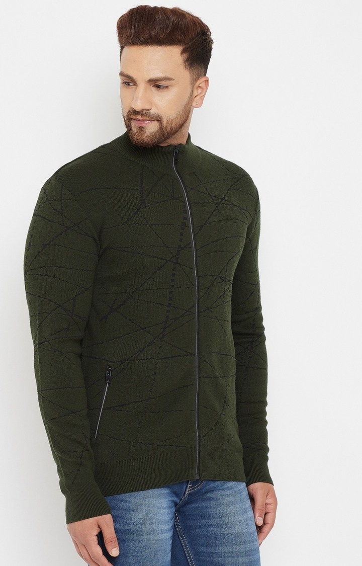 Green Printed Sweaters
