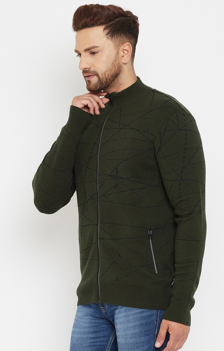 Green Printed Sweaters