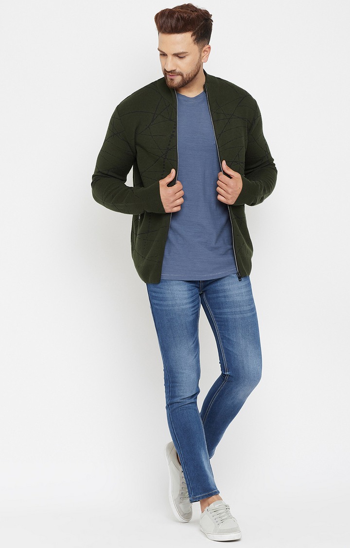 Green Printed Sweaters