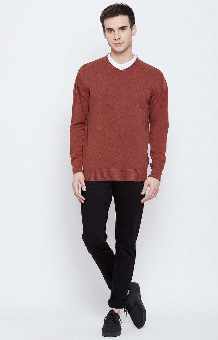 Red Solid Sweaters