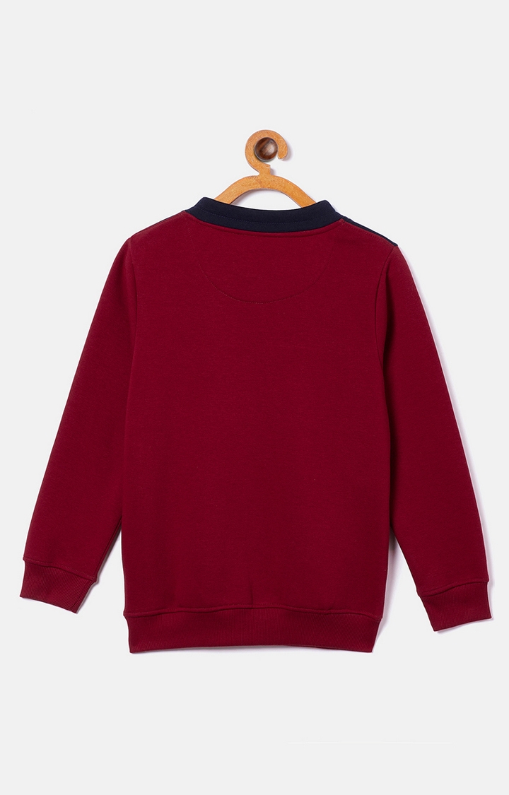 Crimsoune Club | Red Colourblock Sweatshirts 1