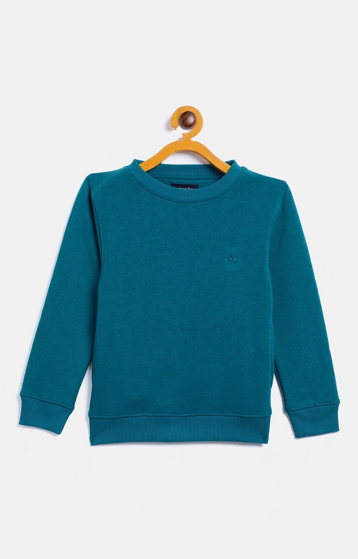 Crimsoune Club | Blue Solid Sweatshirts 0