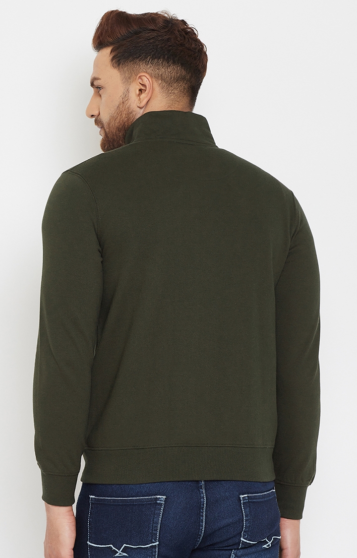 Crimsoune Club | Green Solid Sweatshirts 5