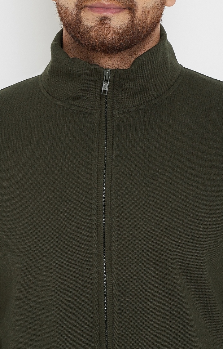 Crimsoune Club | Green Solid Sweatshirts 6