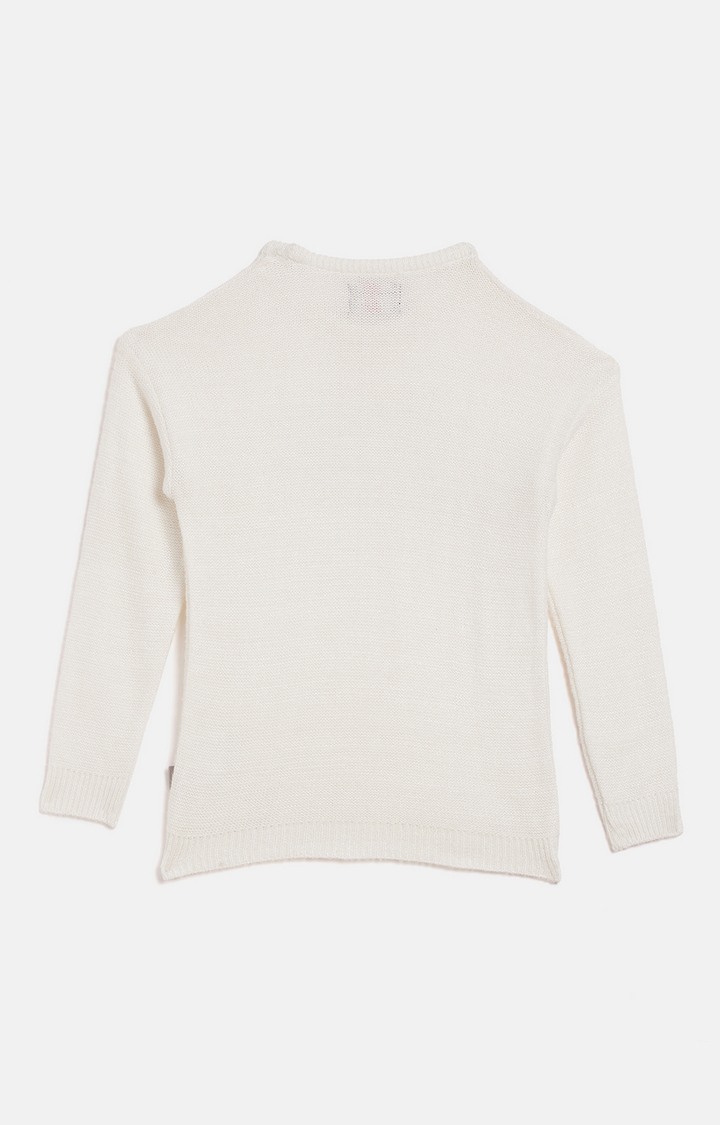 White Embellished Sweaters