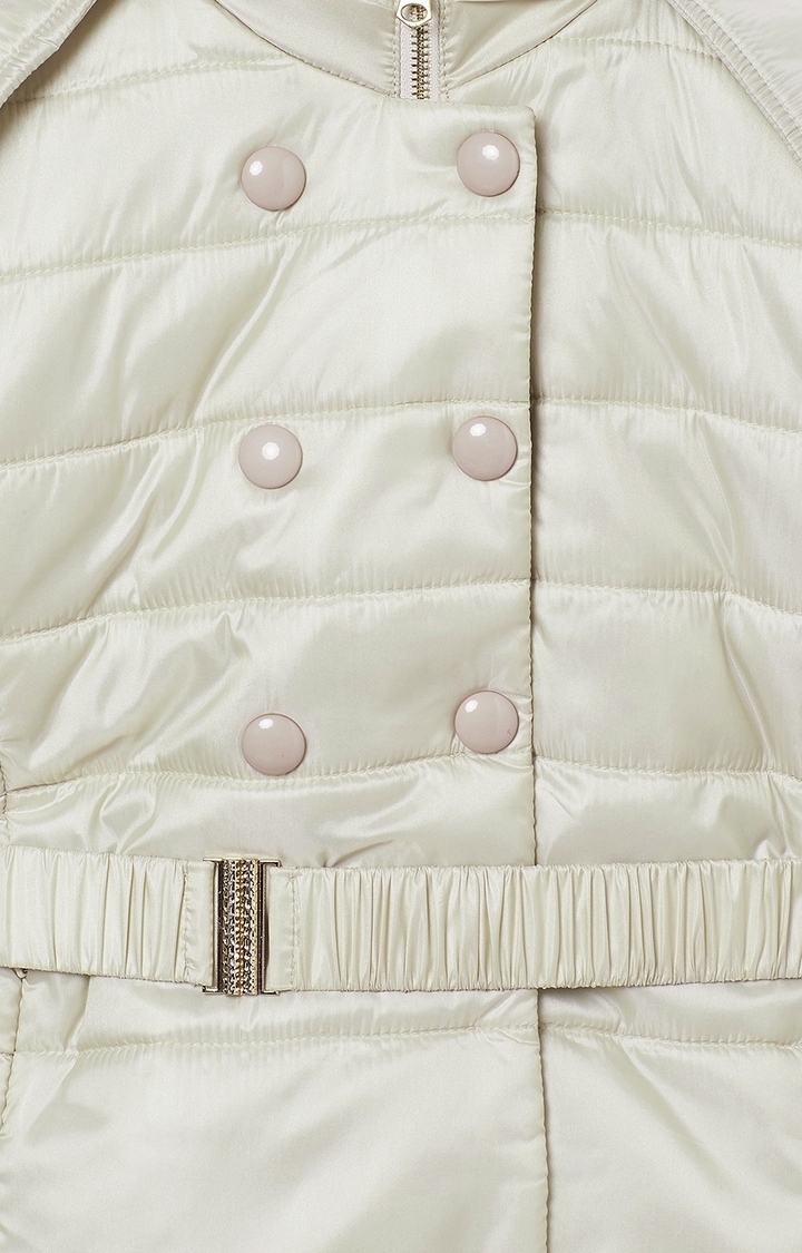 Crimsoune Club | White Solid Front Open Jacket 3