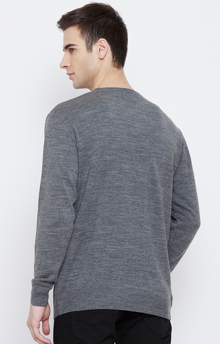 Crimsoune Club | Grey Colourblock Sweaters 5