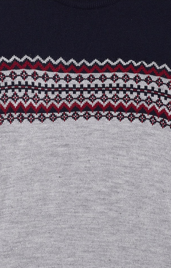 Crimsoune Club | Grey Colourblock Sweaters 2