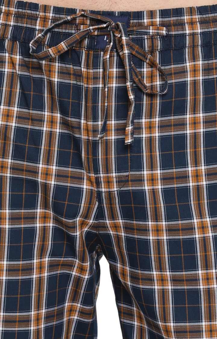 Brown Checked Trackpants