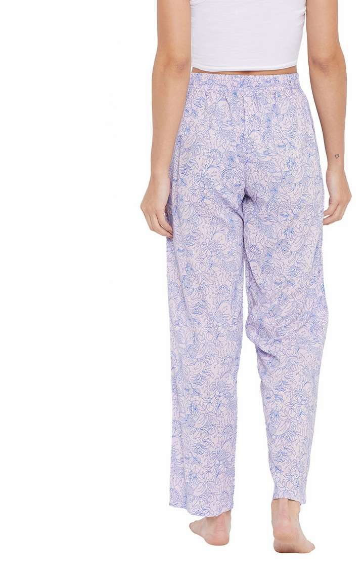 Pink Printed Trackpants