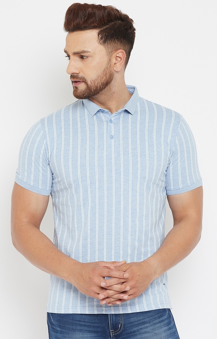 Crimsoune Club | Blue Striped T-Shirt 0