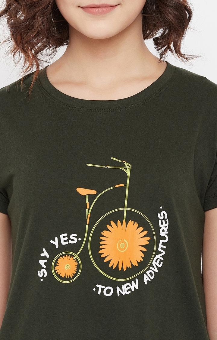 Crimsoune Club | Green Printed T-Shirt 5