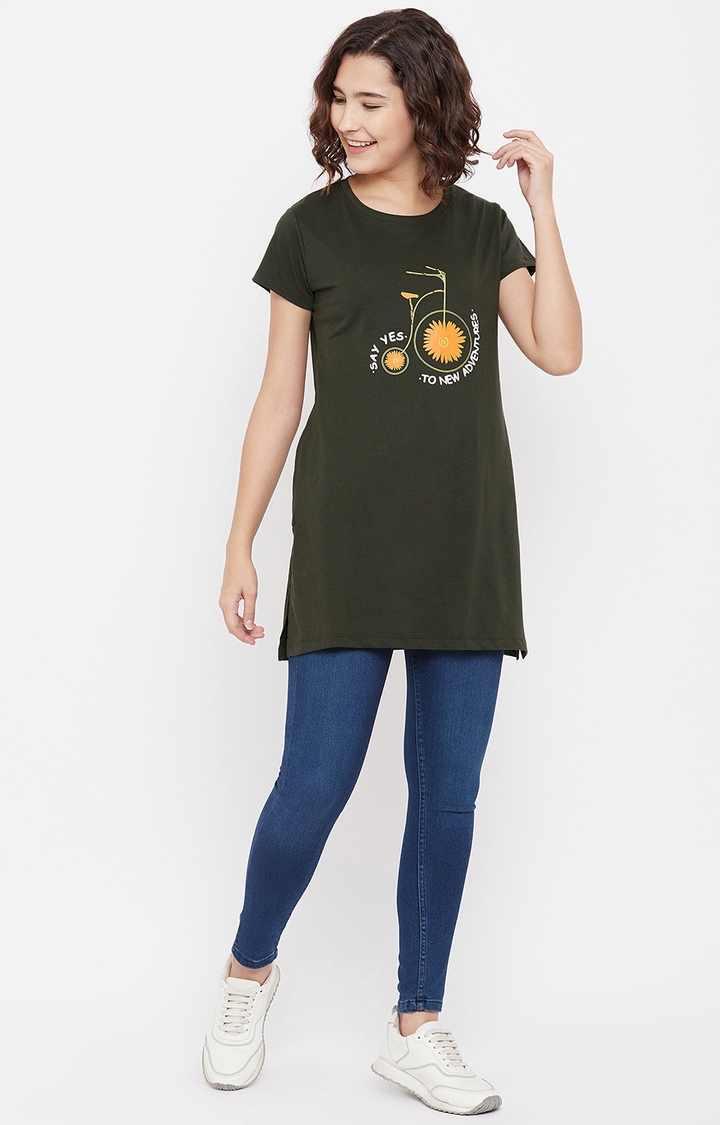 Crimsoune Club | Green Printed T-Shirt 1