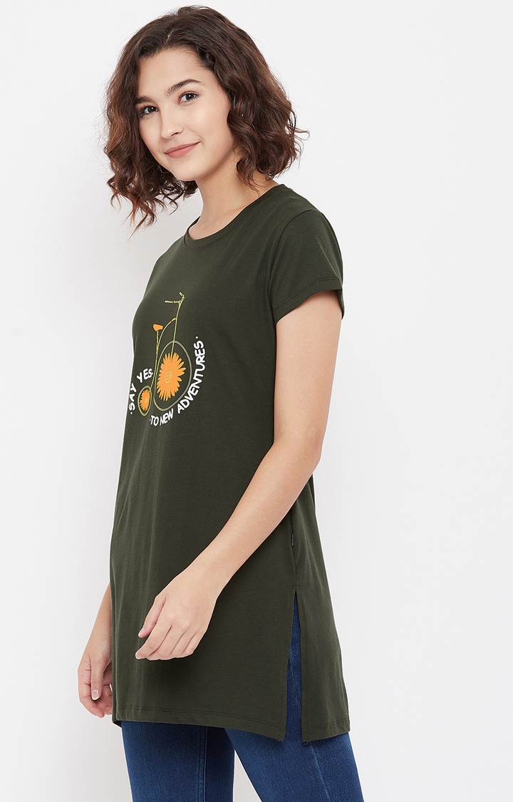 Crimsoune Club | Green Printed T-Shirt 2