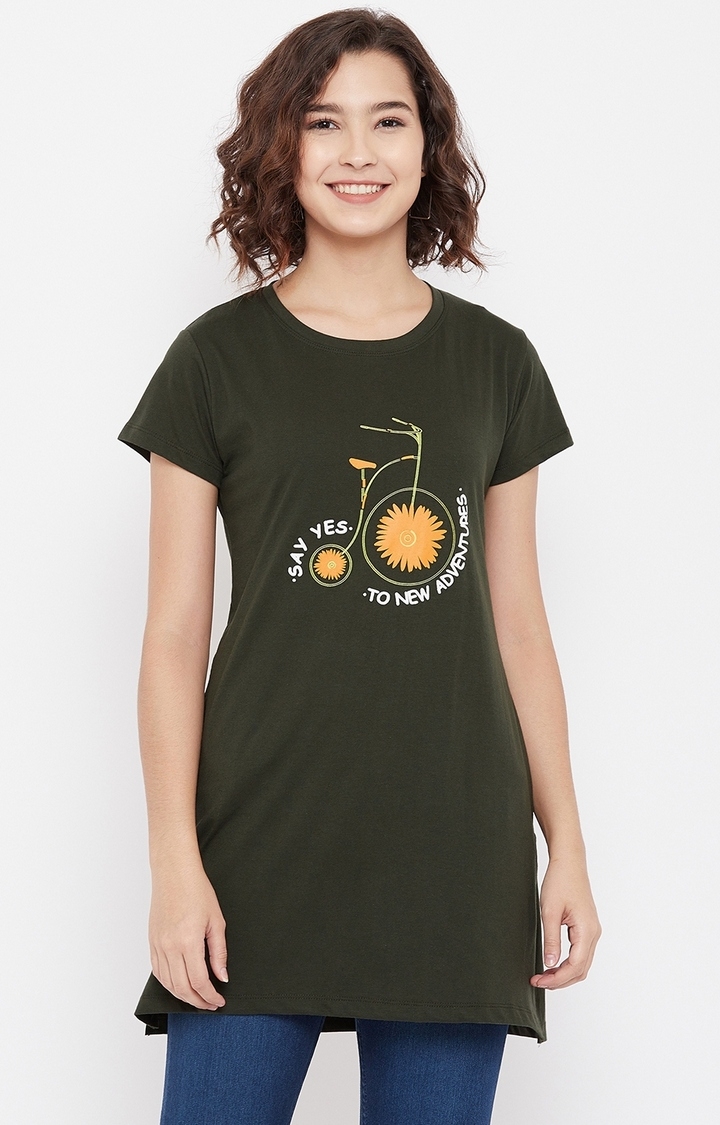Crimsoune Club | Green Printed T-Shirt 0