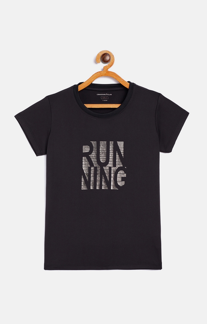 Crimsoune Club | Black Printed T-Shirt 0