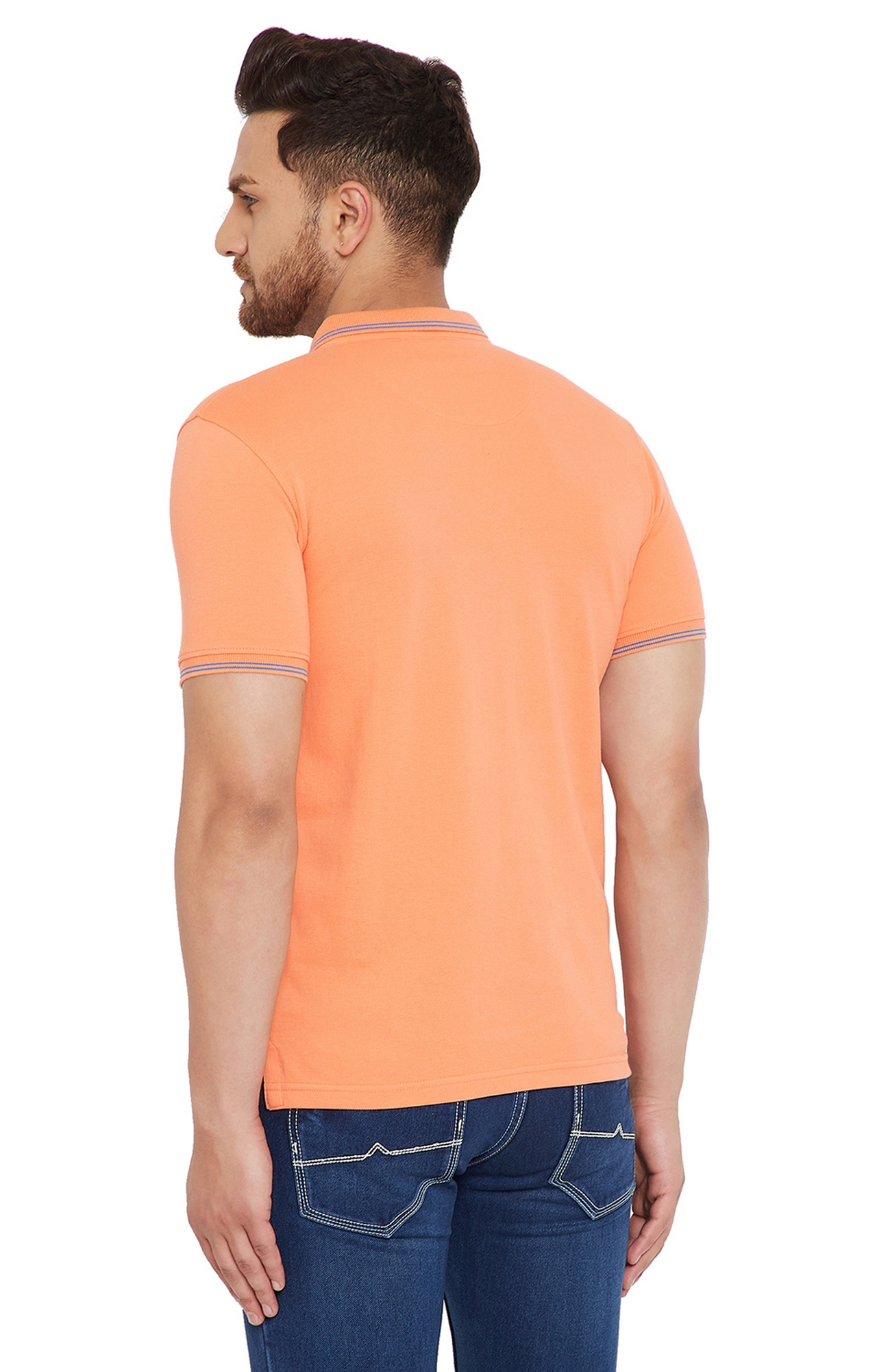 Crimsoune Club | Orange Solid T-Shirt 4