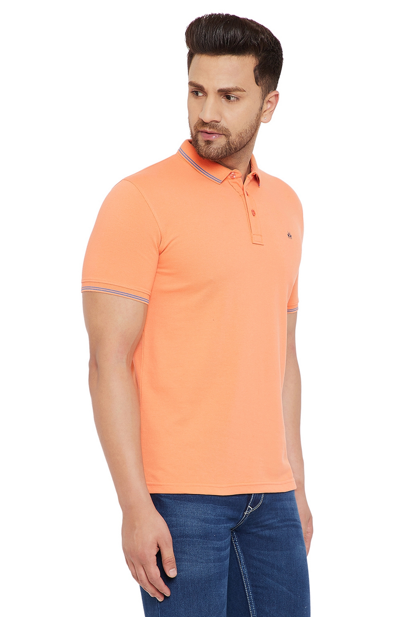 Crimsoune Club | Orange Solid T-Shirt 3