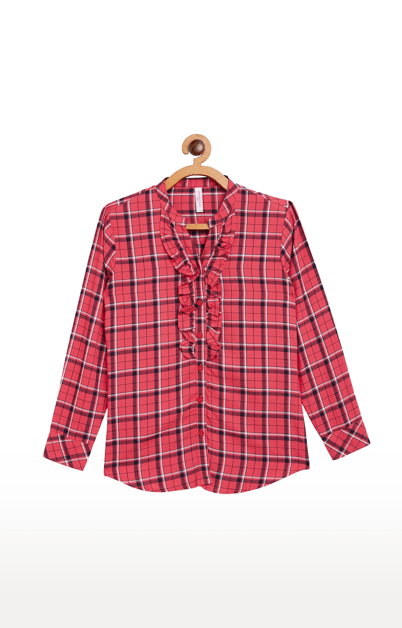 Crimsoune Club | Red Checked Casual Shirt 0