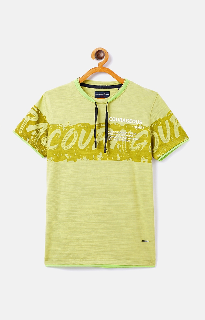 Crimsoune Club | Green Printed T-Shirt 0