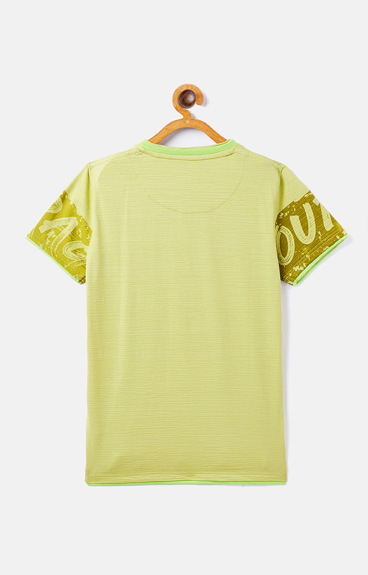 Crimsoune Club | Green Printed T-Shirt 1