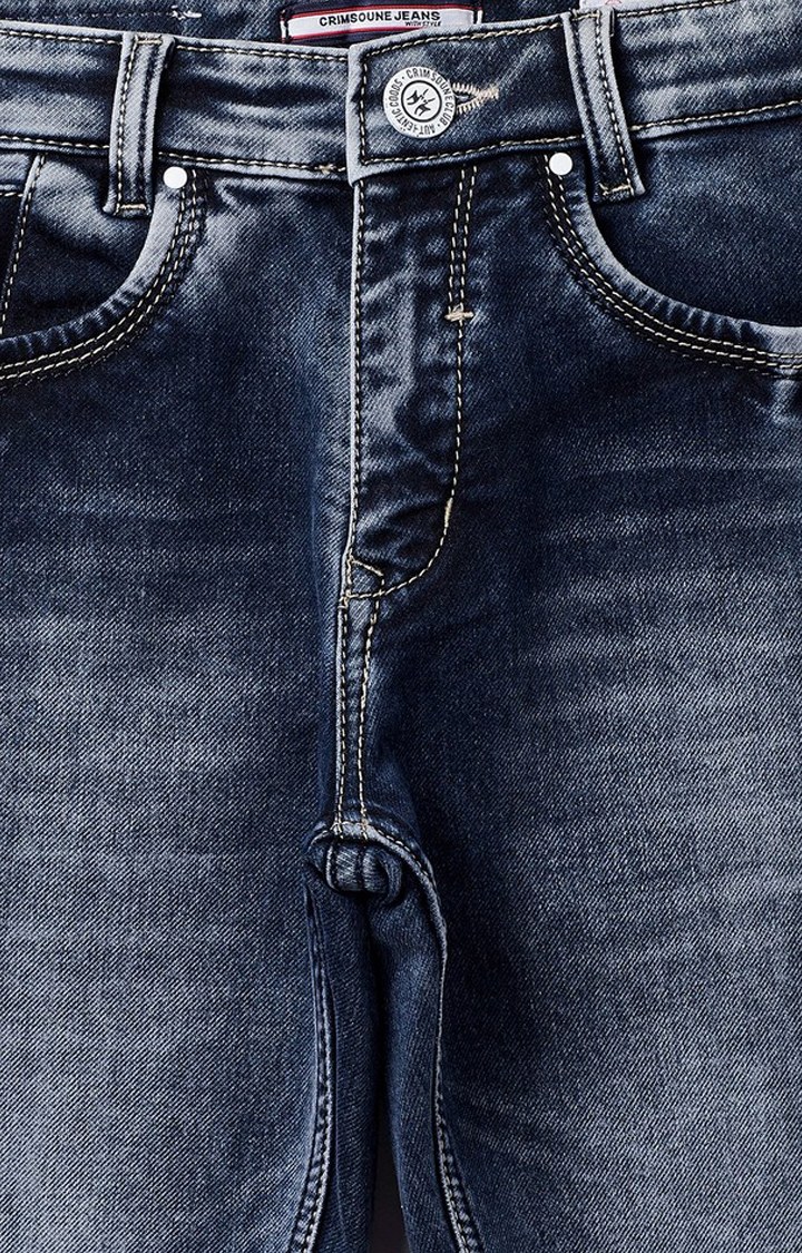 Blue Solid Jeans