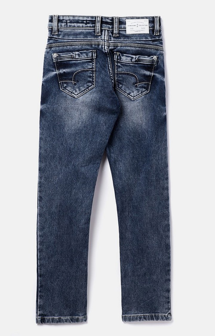Blue Solid Jeans