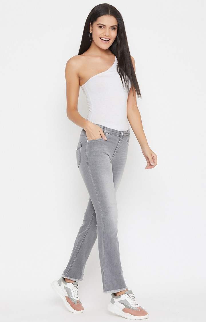 Gery Solid Bootcut Jeans