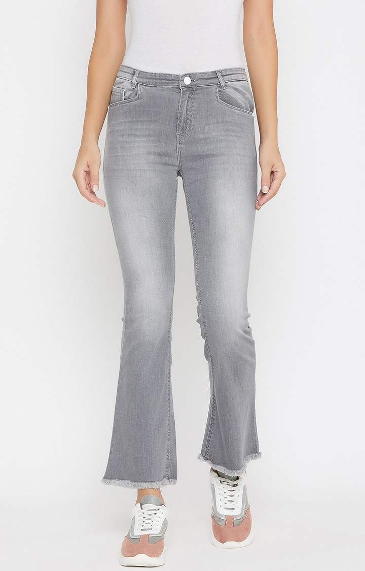Gery Solid Bootcut Jeans