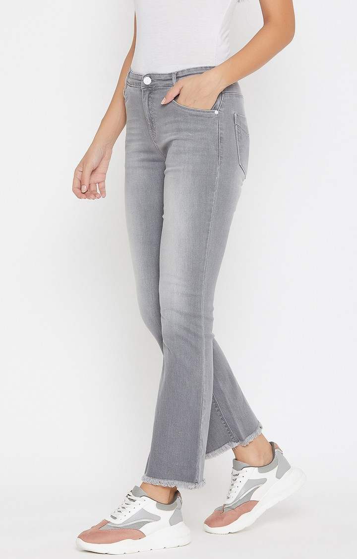 Gery Solid Bootcut Jeans