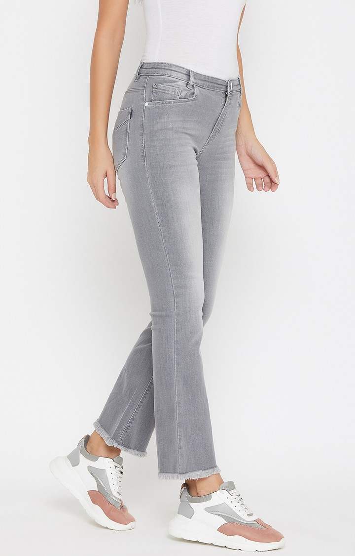 Gery Solid Bootcut Jeans