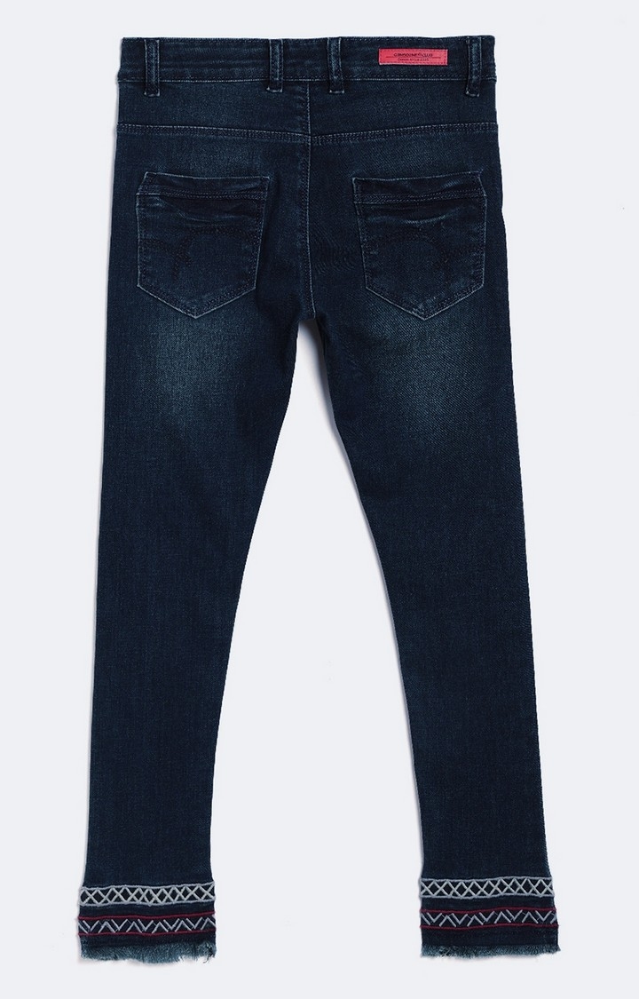 Crimsoune Club | Blue Solid Jeans 1