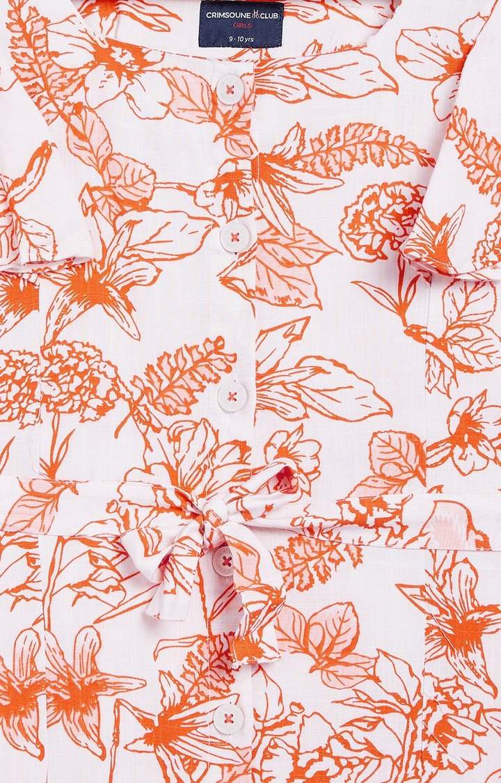 Orange Floral Dress