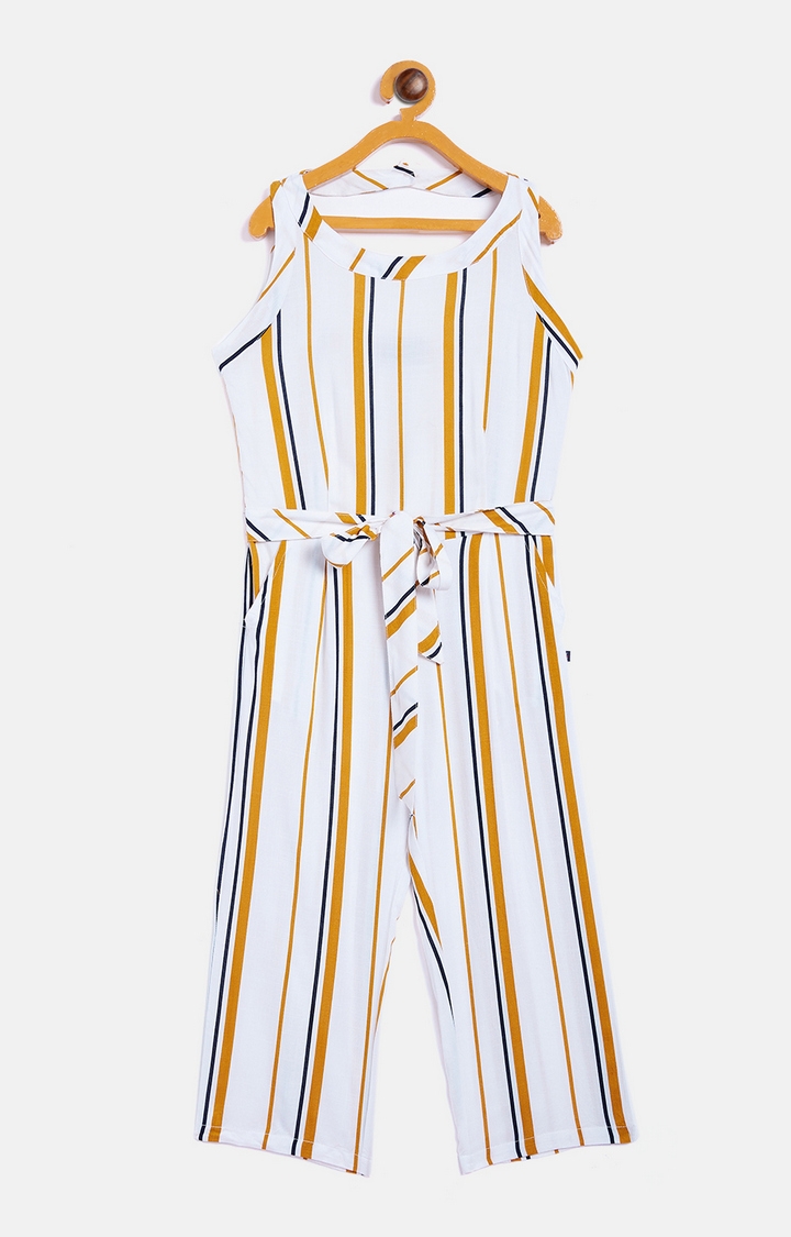 Crimsoune Club | Yellow Striped Jumpsuit 0