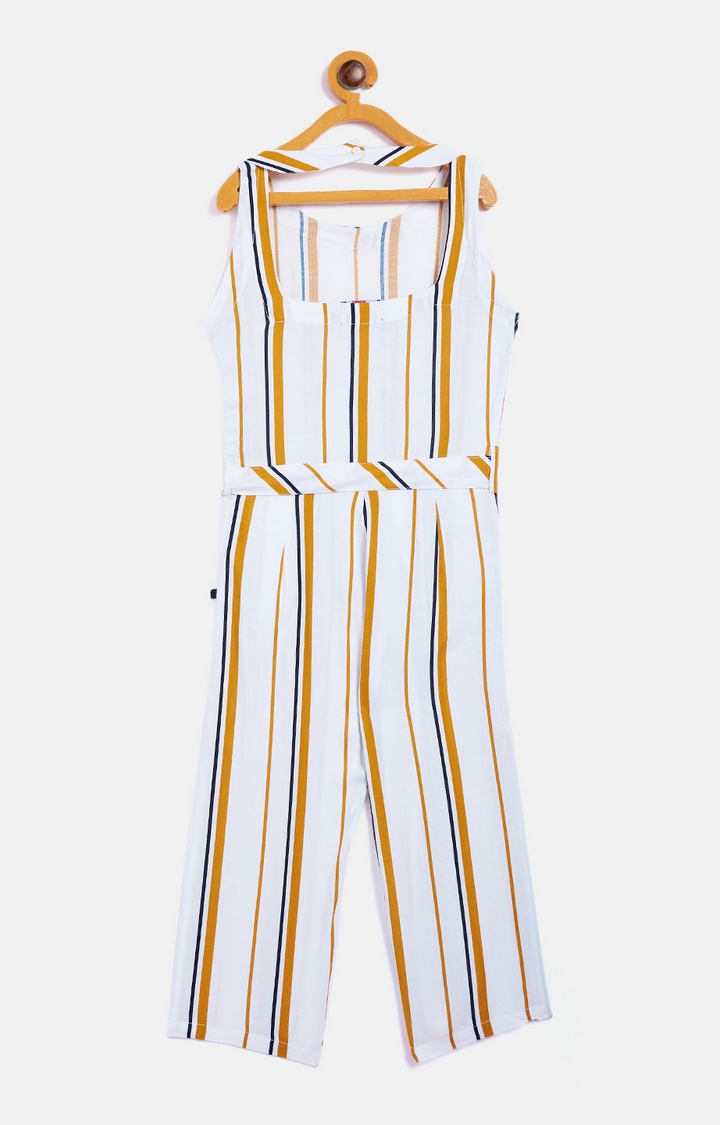 Crimsoune Club | Yellow Striped Jumpsuit 1