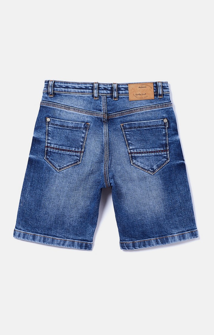 Crimsoune Club | Blue Solid Shorts 1