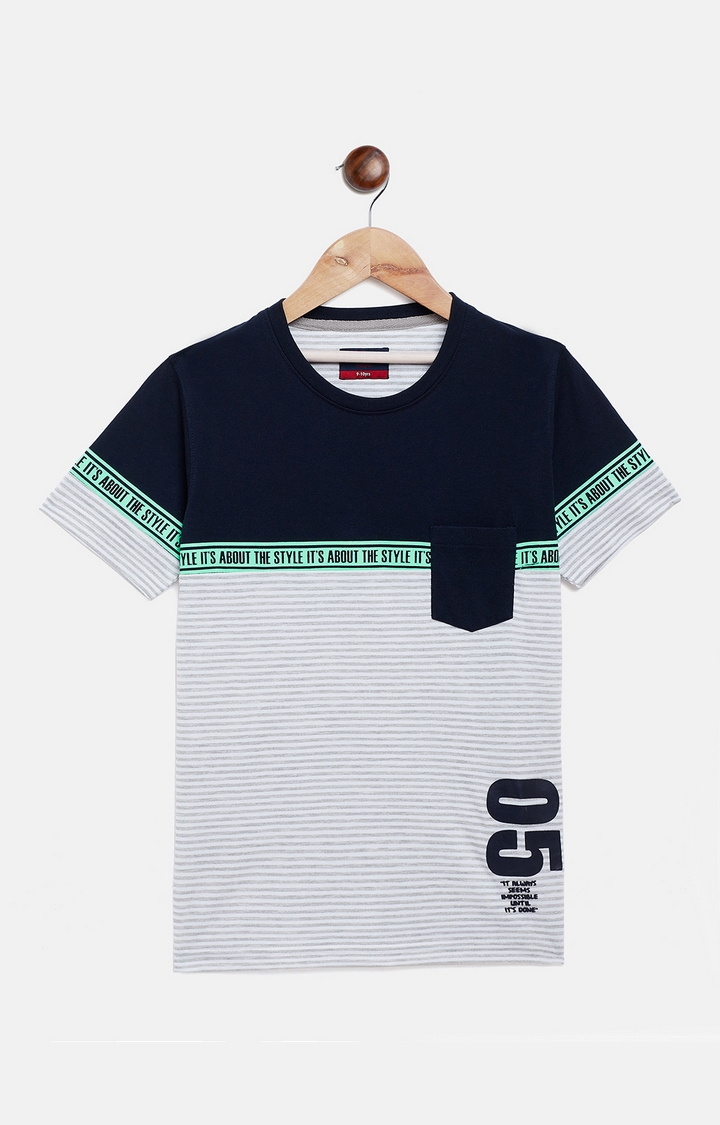 Crimsoune Club | Blue Striped T-Shirt 0