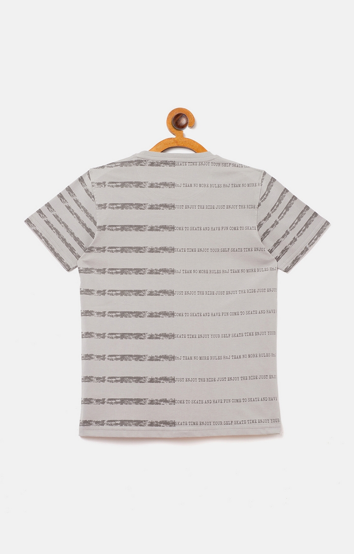 Crimsoune Club | Beige Striped T-Shirt 1