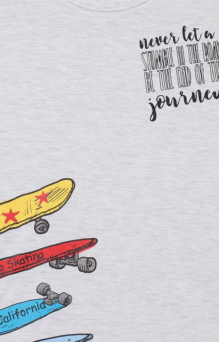 Grey Printed T-Shirt