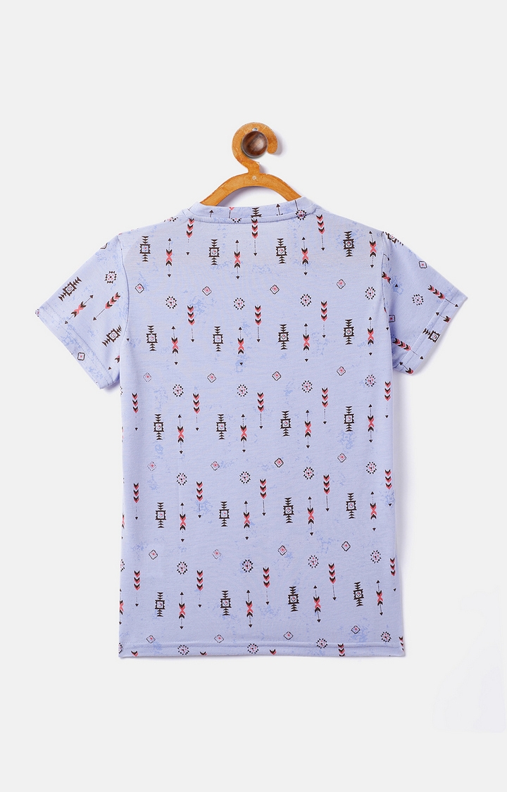 Blue Printed T-Shirt