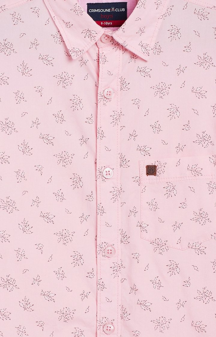 Pink Printed Casual Shirt