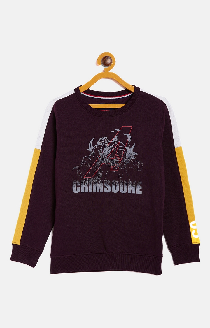 Crimsoune Club | Red Printed Sweatshirts 0