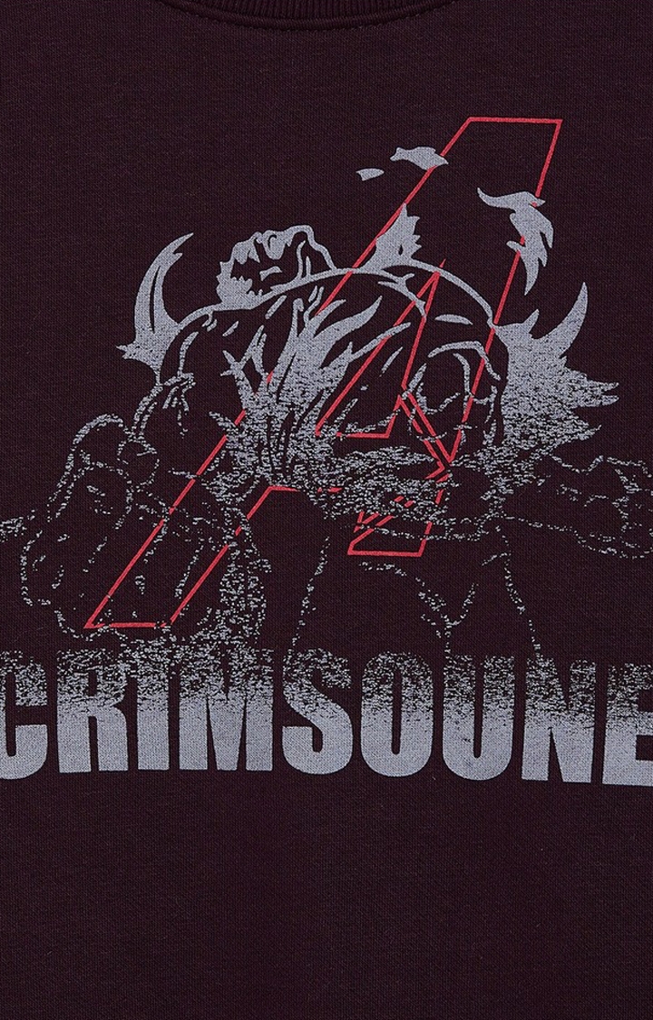 Crimsoune Club | Red Printed Sweatshirts 2