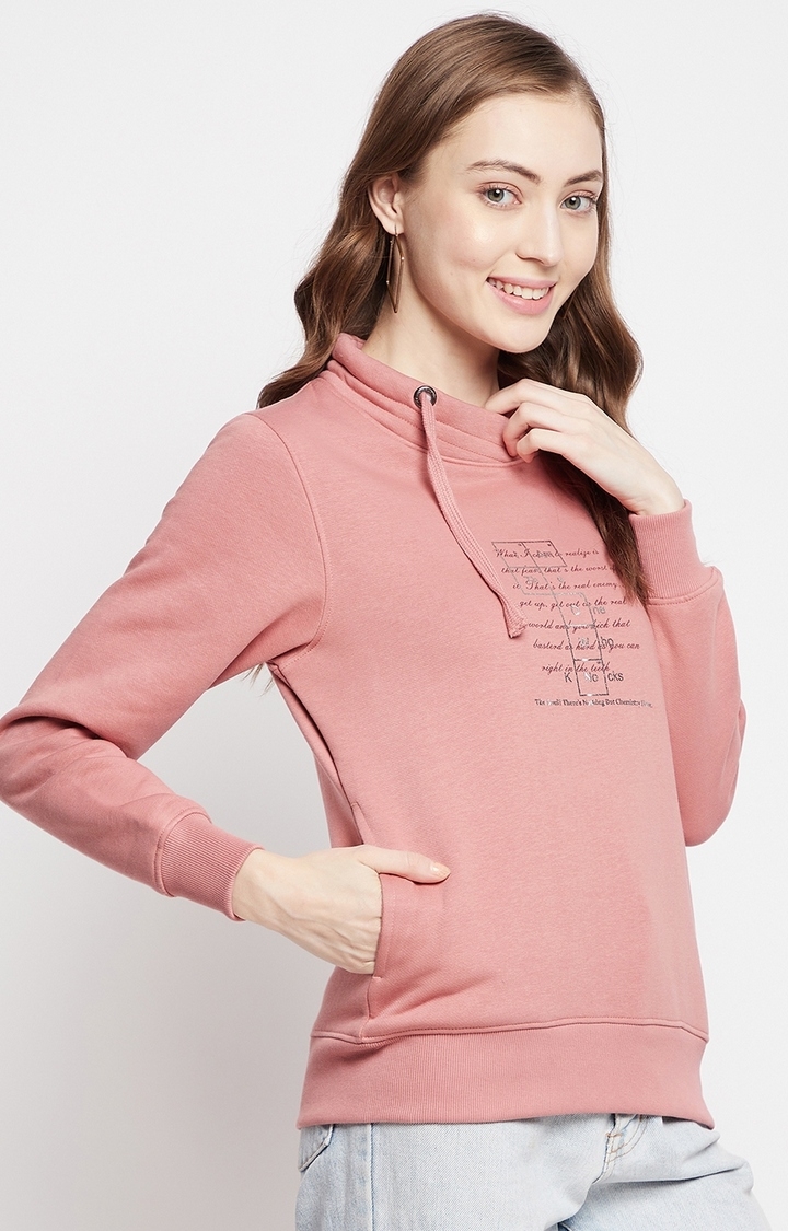 Crimsoune Club | Pink Printed Sweatshirts 4