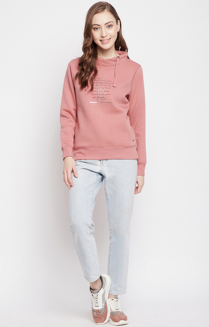 Crimsoune Club | Pink Printed Sweatshirts 1