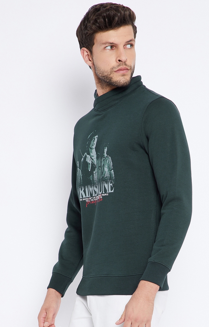 Crimsoune Club | Green Printed Sweatshirts 3