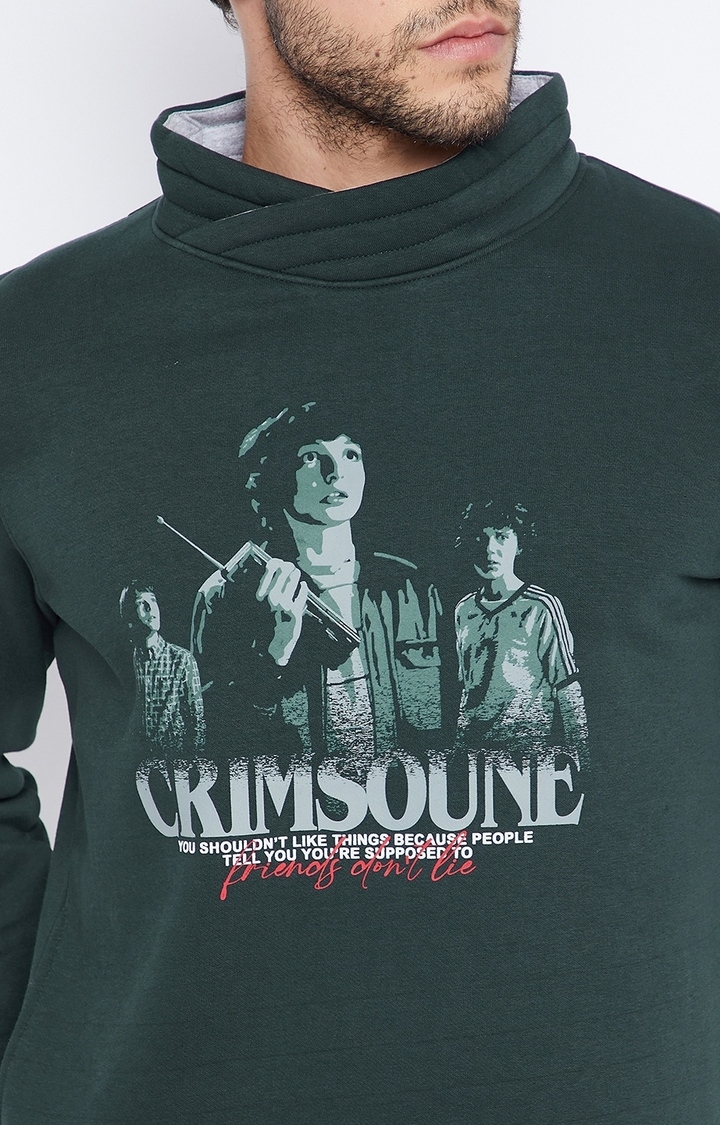 Crimsoune Club | Green Printed Sweatshirts 6